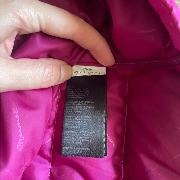 Pink Marmot Puffer Jacket 800 fill - Picture 2 of 6